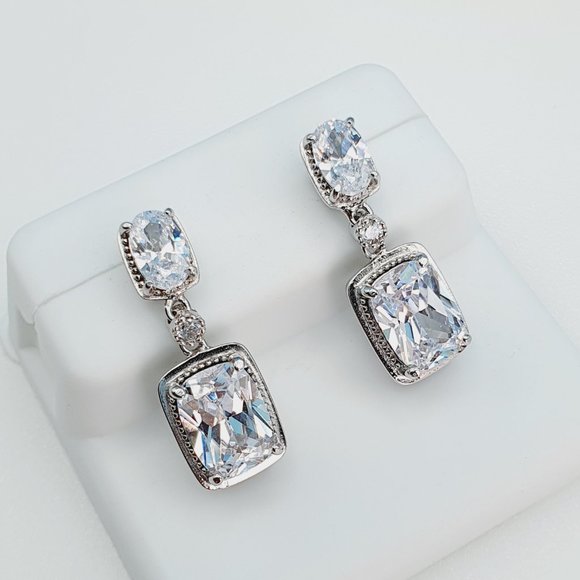 "925 Sterling Silver Cubic Zirconia Earrings, U19254849 - Picture 8 of 11